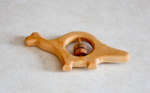Child safe woodworking finish on baby toy