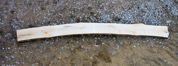Selecting the rough maple board for the canoe yoke